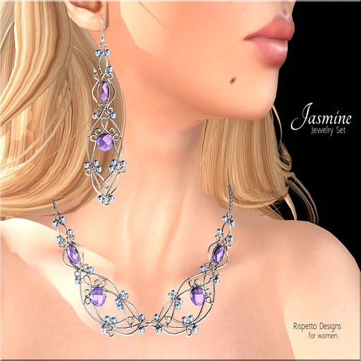 Rispetto Designs - Jasmine Mesh Necklace - Berry 