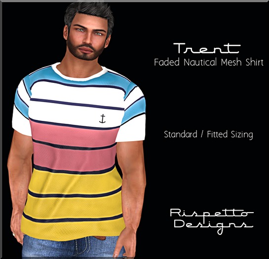 Rispetto Designs - Trent Nautical Mesh Shirt - Blue