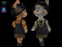 Dinkies Black Silk Flapper Dress Outfit