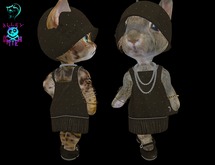 Dinkies Diamonte Black Flapper Dress Outfit