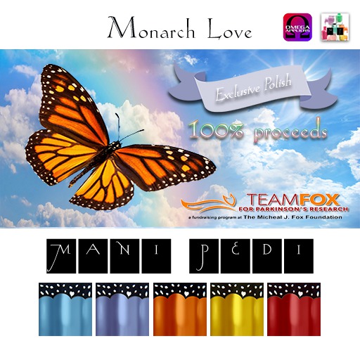 ~Mani Pedi~ Monarch Love Polish - Exclusive - Omega HUD