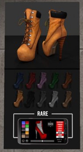 [NikotiN] SplitRock Heels (Pink)