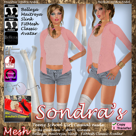 *Sondra's Teeny School Girl Casual nude