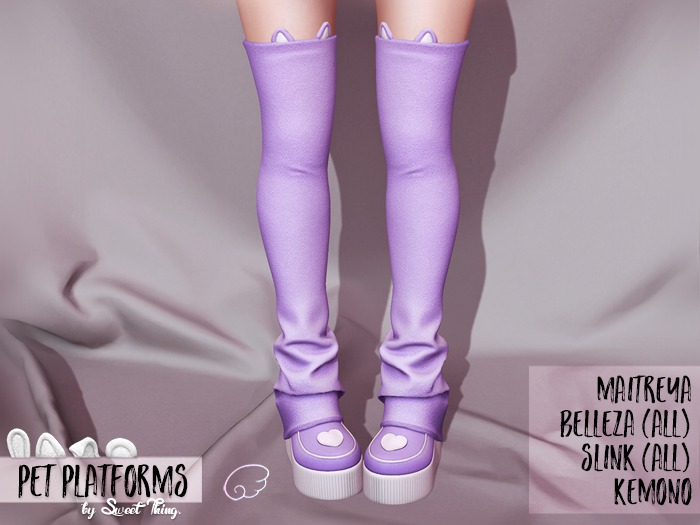 Sweet Thing. Pet Platforms - Purple (Maitreya, Hourglass, Kemono, Belleza, Physique)