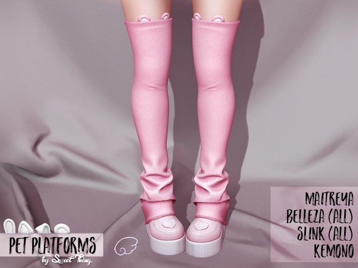 Sweet Thing. Pet Platforms - Pink (Maitreya, Hourglass, Kemono, Belleza, Physique)