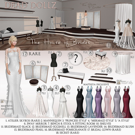 11. Dead Dollz - The House of Brides - Bridesmaid Black