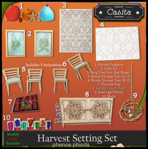  9. Casita - Harvest Setting - Rope Light Fixture 