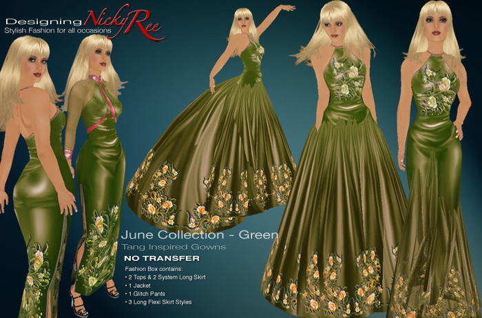 Nicky Ree Gowns - June Combo Collection - Green