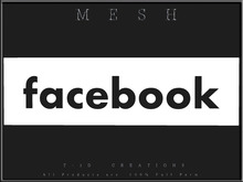 T-3D Creations [ facebook logo - C ] MESH - Full Perm -