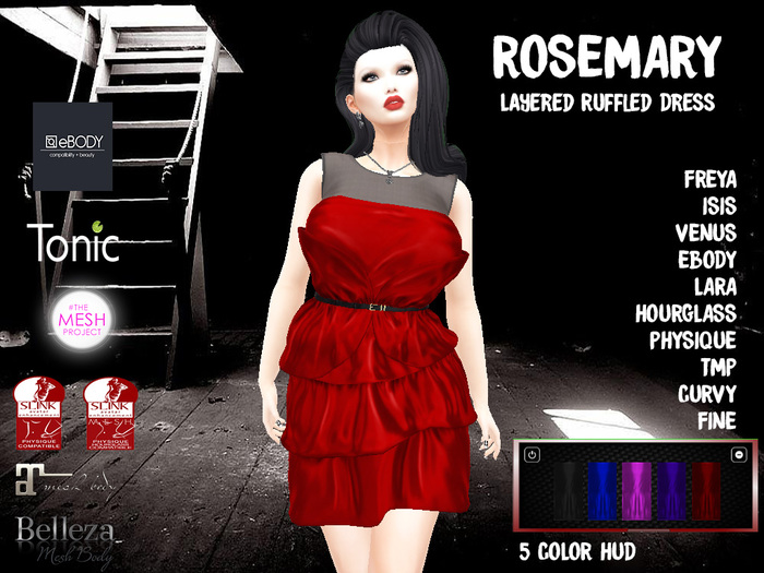 [F] Rosemary  Layered Ruffled Dress w/ HUD