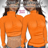 *Awesome Designs Knit Turtleneck In Orange