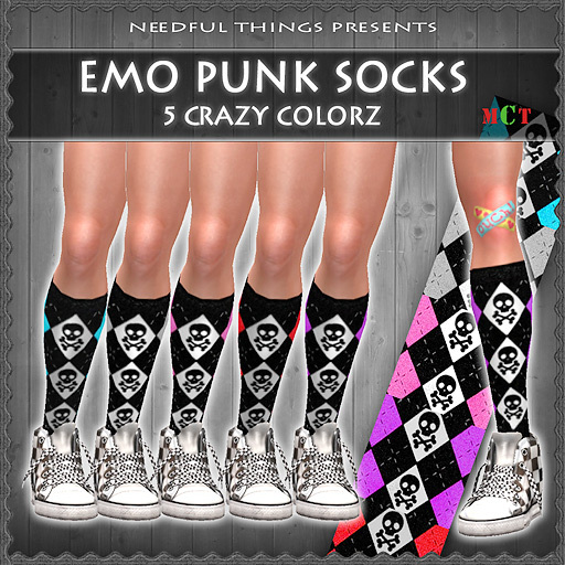 *NT* Emo Punk Socks (Neko Style)