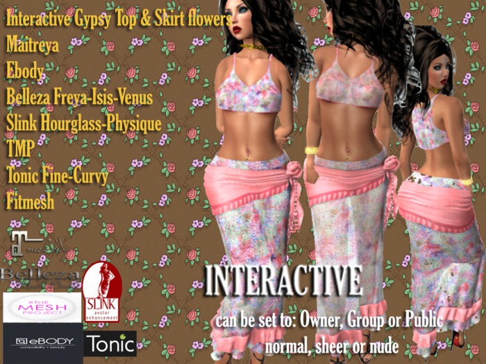 INTERACTIVE Melody Gypsy Outfit flowers