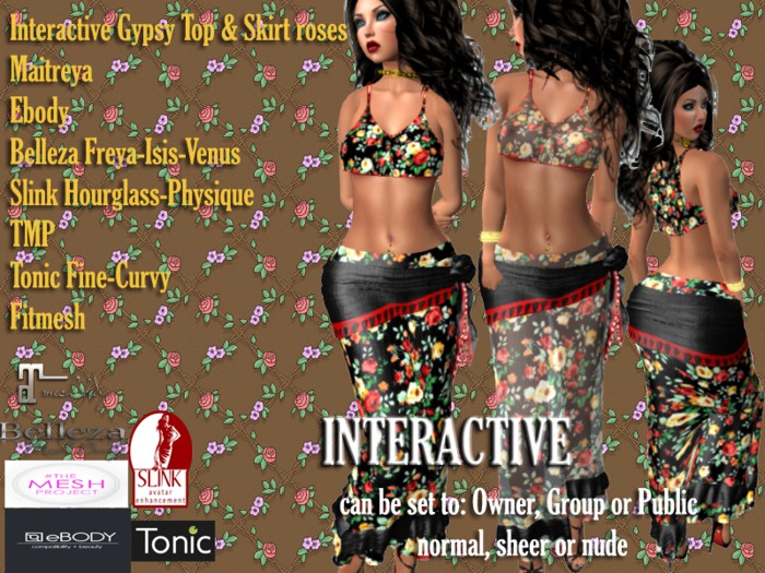 INTERACTIVE Melody Gypsy Outfit roses