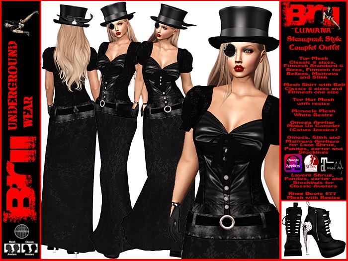 **LUMIANA STEAMPUNK STYLE COMPLET OUTFIT **