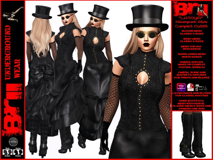 **LATOYA STEAMPUNK STYLE COMPLET OUTFIT **