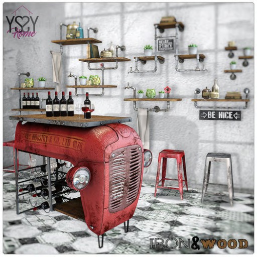 Second Life Marketplace *YS&YS* Iron&Wood Full Set