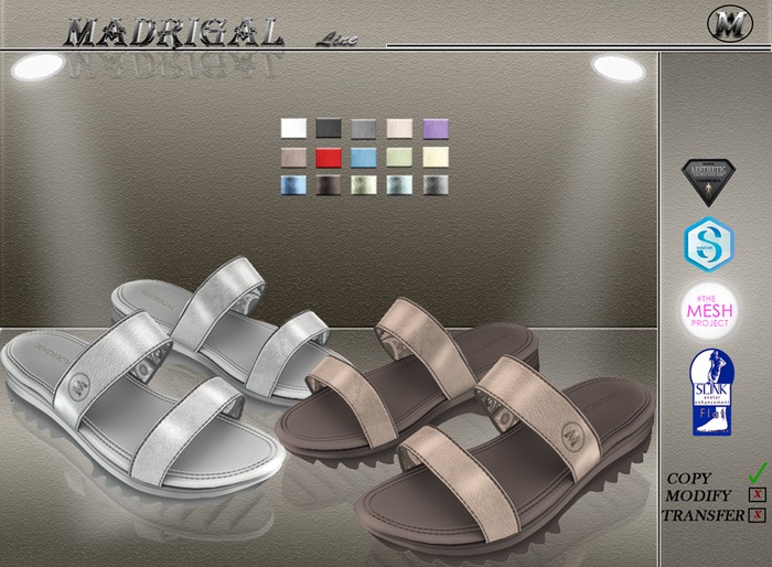 MADRIGAL.: Flat MALE Sandals 'Ray'