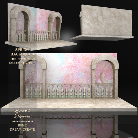 !Lyrical B!zarre Templates! - Spring Backdrop 1 MESH FP