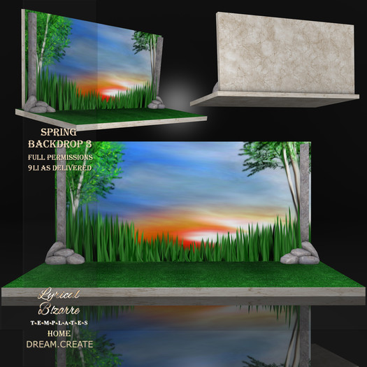 !Lyrical B!zarre Templates! - Spring Backdrop 3 MESH FP
