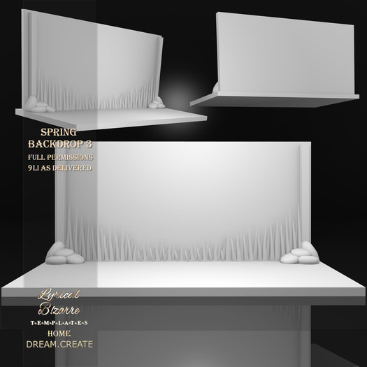 !Lyrical B!zarre Templates! - Spring Backdrop 3 MESH DAE Vers