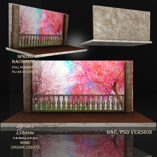 !Lyrical B!zarre Templates! - Spring Backdrop 4 MESH DAE Vers