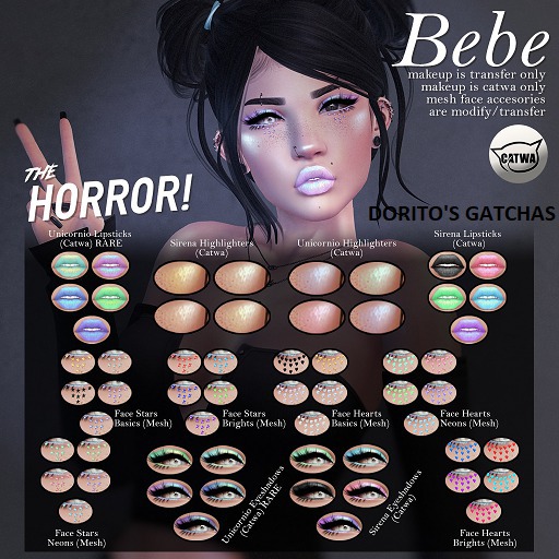 The Horror!~ Bebe - Face Stars (Brights)
