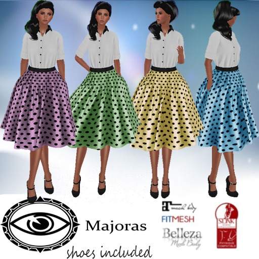 Majoras Spotted Retro Dress