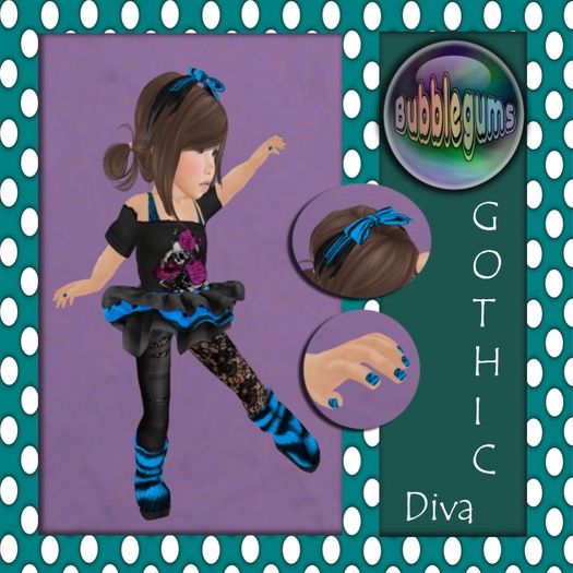 .:Bubblegums:. Gothic Diva Blue