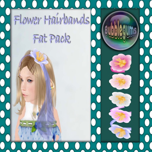 .:Bubblegums:. Flower Hairband FatPack