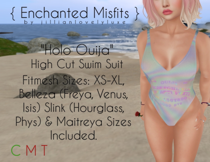 {EM} High Cut Swim Suit - Holo Ouija - {Wear Me!}