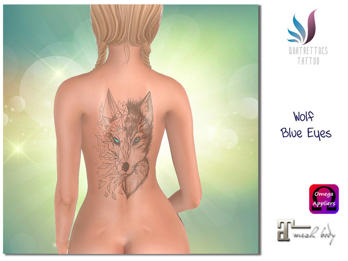 Wolf Blue Eyes Tattoo