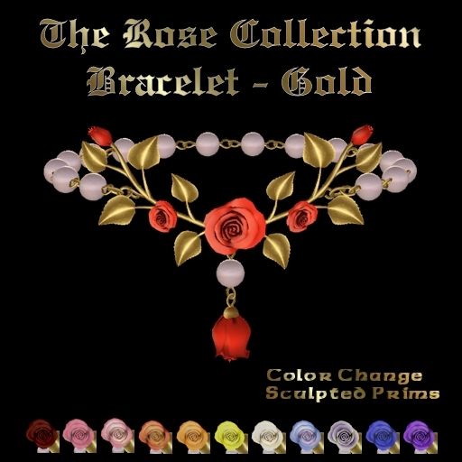 Ashira's Rose Collection Bracelet - Gold