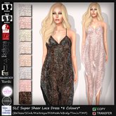 SLC Super Sheer Lace Dress *8 Colours*