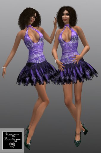 *UniQue* Stacy Cocktail Dress In Purple
