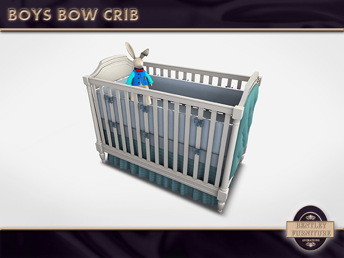 Boys Bow Crib Set