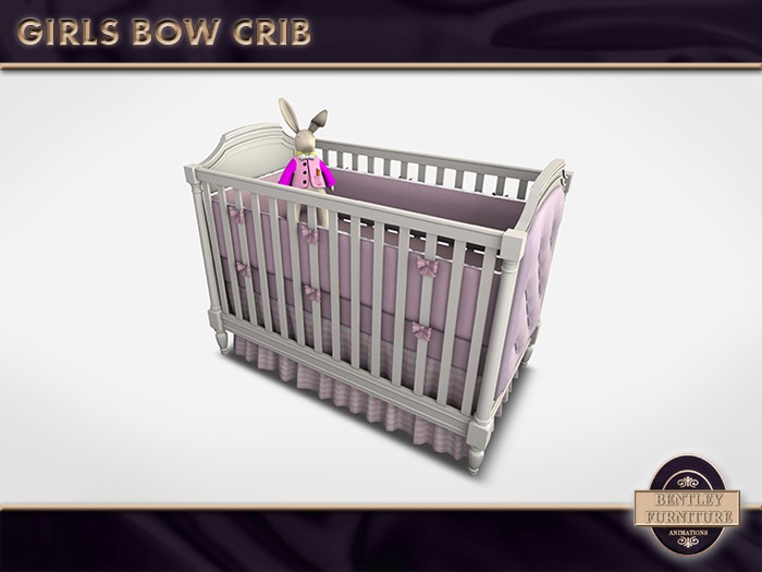 Girls Bow Crib Set