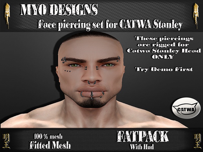 *MD* Face Piercings (Catwa Stanley)