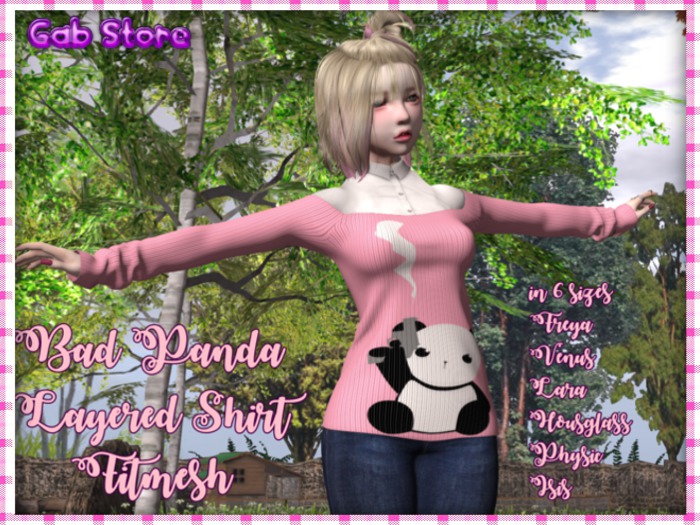 *Gab* Bad Panda Layered Shirt