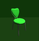 green love heart chair