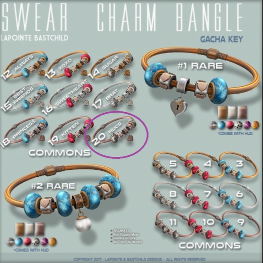 20. L&B Swear Charm Bangle - HUGS Copper Jasper