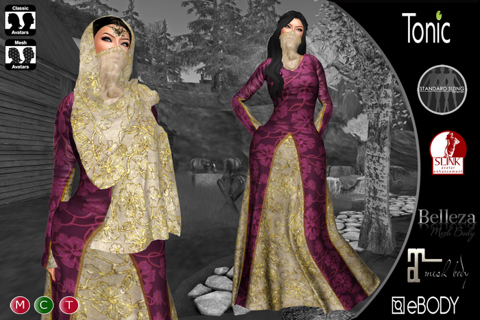 C&N Medieval dress Emma Pink v2