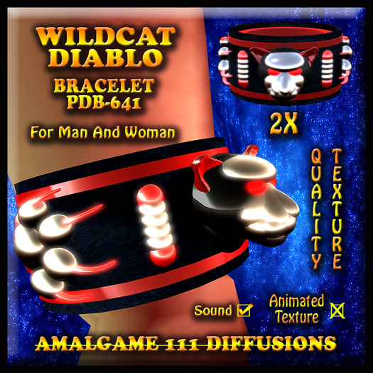 WILDCAT DIABLO BRACELET PDB-641 (Box transferable,yes)
