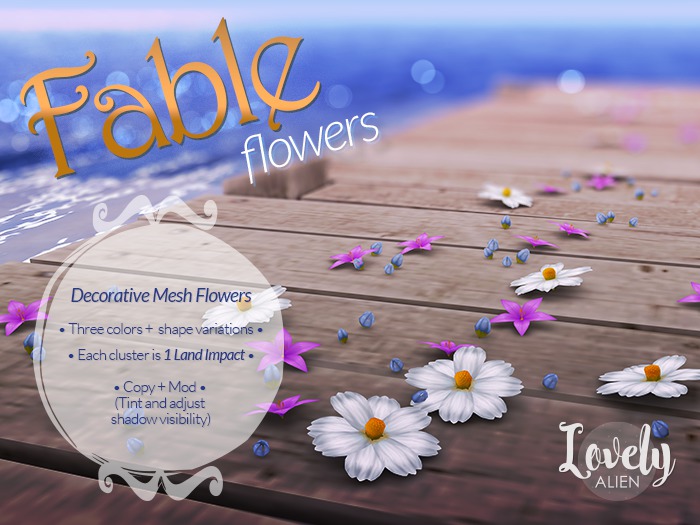 Fable Flowers - Decorative Mesh Flowers - Full Set