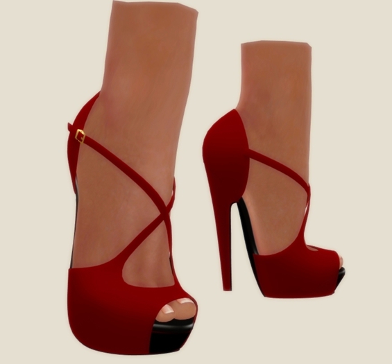 0005447 Peeptoe High Slink Red