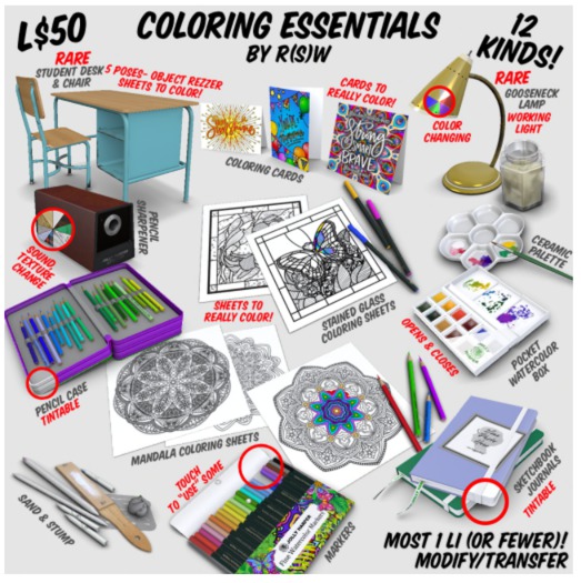 R(S)W Coloring Sheets - Stained Glass