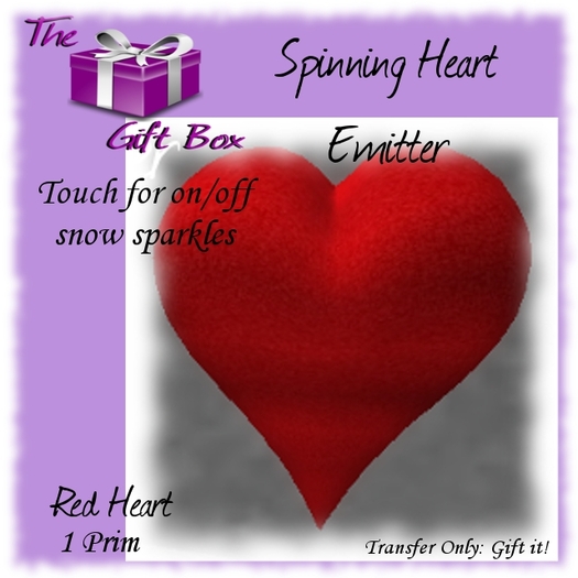 !WOW! Sparkle's Red Spinning Emit Heart