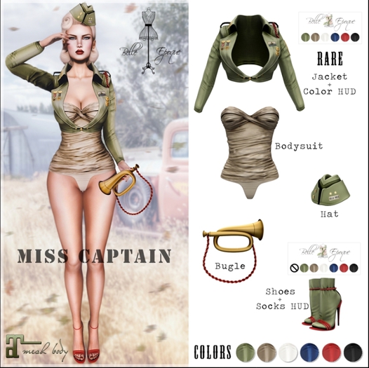 Belle Epoque { Miss Captain } Bugle Red (Box)