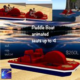 Paddle Boat up to 4 can sit-res on water animated
