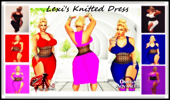{SS} Lexi's Long Knitted Dress Blue